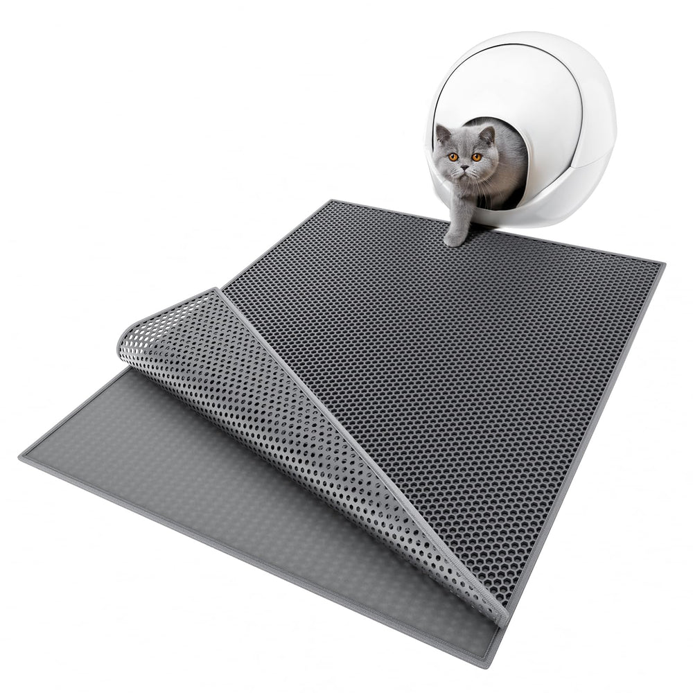 ESTHELLO Cat Litter Mat honeycomb top view traps litter