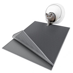 ESTHELLO Cat Litter Mat honeycomb top view traps litter
