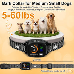 ETACCU bark collar LCD display helps monitor battery and mode for easy training