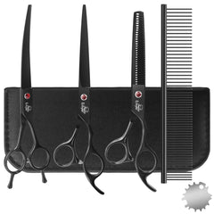 Ethyxe 7.0 straight dog scissors for precise grooming at home or salon.