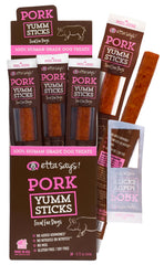 etta says Yumm Sticks pork jerky bag, a tasty training reward