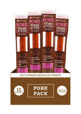 etta says! Yumm Sticks pork jerky in individually wrapped sticks for freshness.