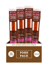 etta says! Yumm Sticks pork jerky in individually wrapped sticks for freshness.