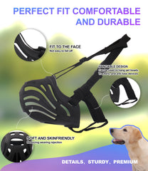 Eudemond large-breed muzzle in action during walks for safe chewing