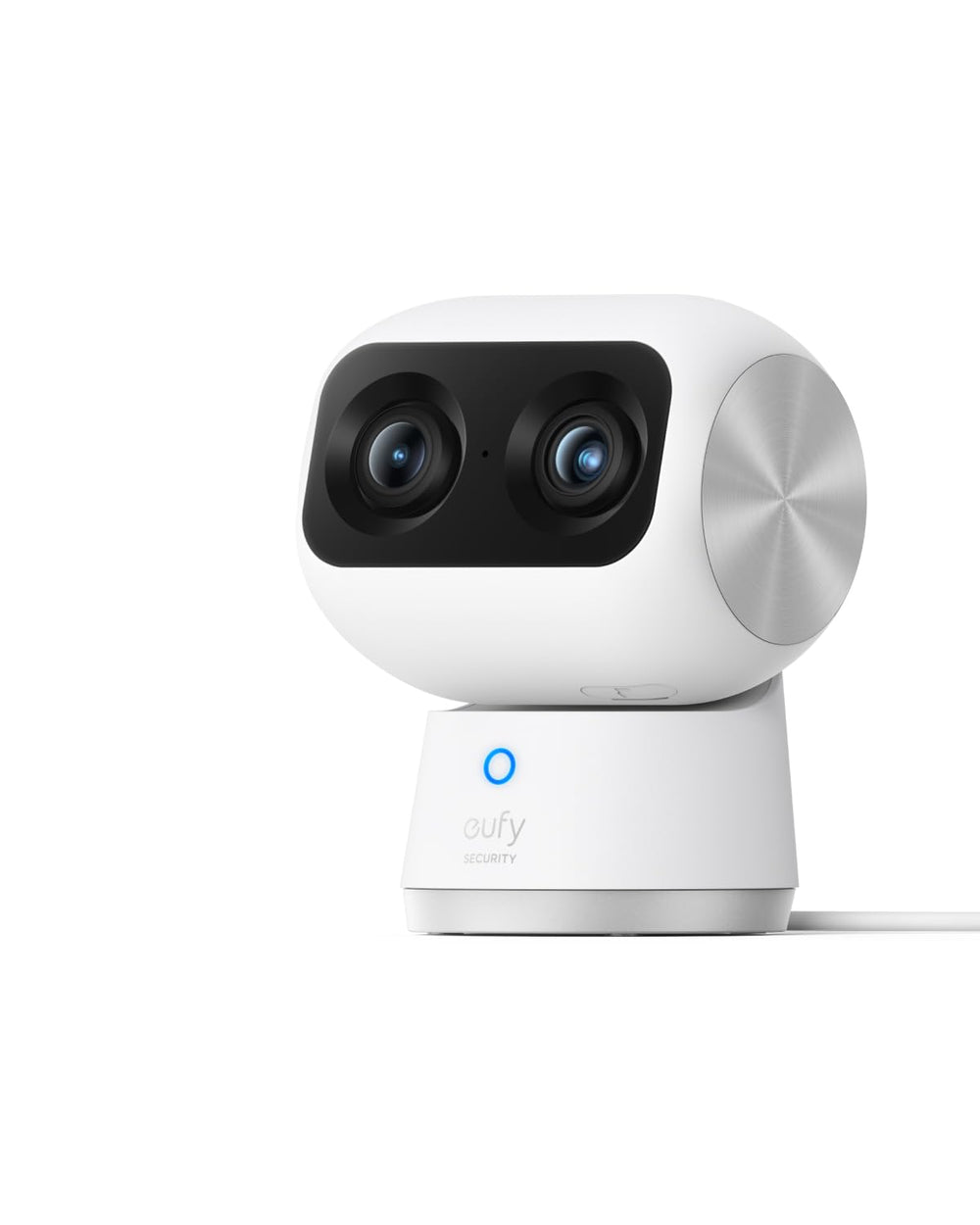 eufy Security 4K Indoor Cam S350 with dual-lens views for full-room awareness and detail