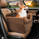 EUHAMS dog car seat memory foam boost offers a secure, comfortable ride for small dogs.