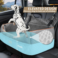 EUHAMS dog car seat memory-foam boost provides gentle support during trips
