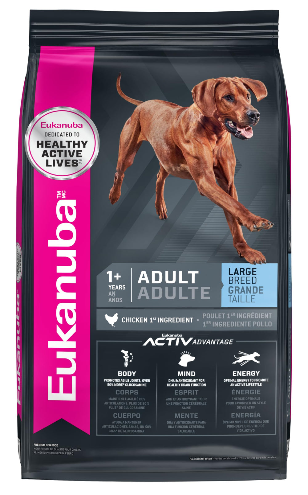 Eukanuba Adult Large Breed Dry Dog Food 40 lb bag with balanced nutrition for big dogs.