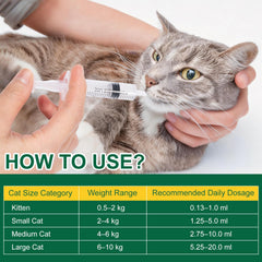 Euphea flavored suspension visual: palatable treatment that cats readily accept.
