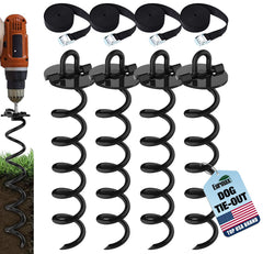Eurmax 4pc spiral stakes anchor canopies securely in windy weather.