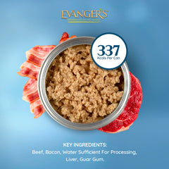 Label for Evanger's Heritage Classics highlights grain-free, gluten-free real meat ingredients.