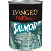 Evanger's Salmon Complements can-open show grain-free protein for sensitive pets