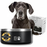 EVELANDO 64oz dog bowl front view highlighting ample capacity for large dogs.