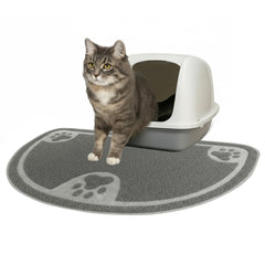 Evelots Cat Litter Mat with mesh surface traps litter to keep floors tidy.