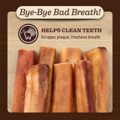 EVER FARM bully sticks close-up, grass-fed beef quality delivering protein for healthy chewing