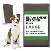 Evergreen Pet Supplies replacement dog door flap front view shows easy access for pets