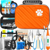 Everlit Care Pet Medic Kit front view in guardian orange for quick emergency access.