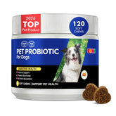 EVHH Probiotics for Dogs with Digestive Enzymes bottle for daily gut support.