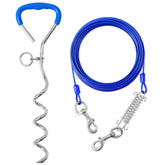 Evilplan dog tie-out cable, 10ft, enabling safe outdoor roaming.