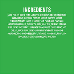 Evolve Lamb Wet Dog Food close-up shows tender lamb chunks and savory texture.