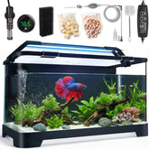 eWonLife 3.5 gallon Betta tank with back filter for clean water