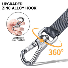 EXCELLENT ELITE SPANKER metal hook and rectangular buckle secure collar attachments.