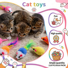 Exclaith durable plush cat toy with plastic core for chew-resistance