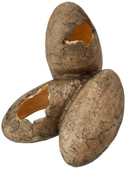 Exo Terra Dinosaur Egg Fossil Ornament entrances view shows easy access shelter for pets.