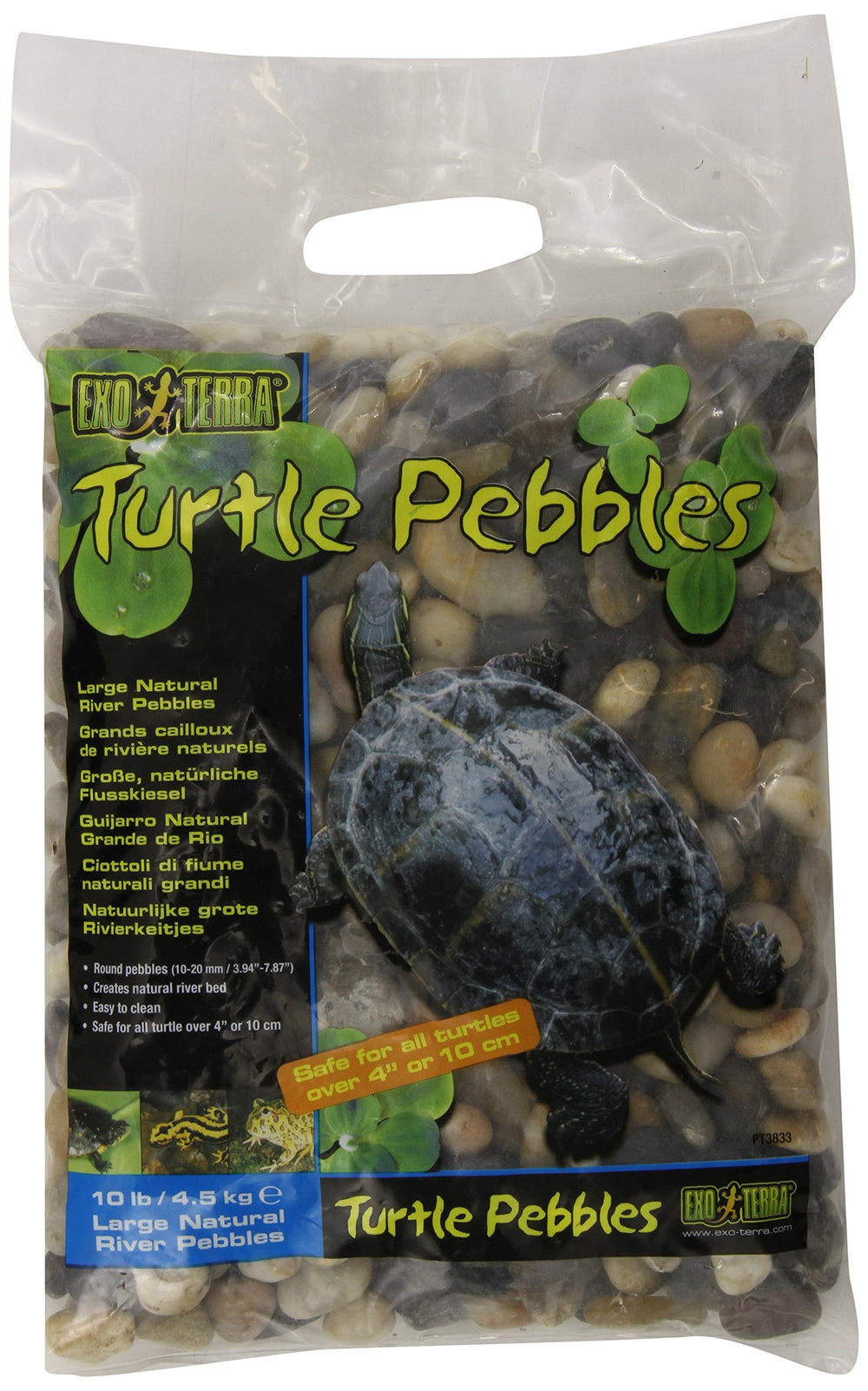 Exo Terra Turtle Pebbles large pack creates natural riverbed look and safe substrate.