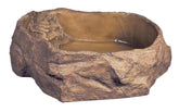 Exo Terra water dish with a natural rock finish provides a seamless terrarium look and easy cleaning.