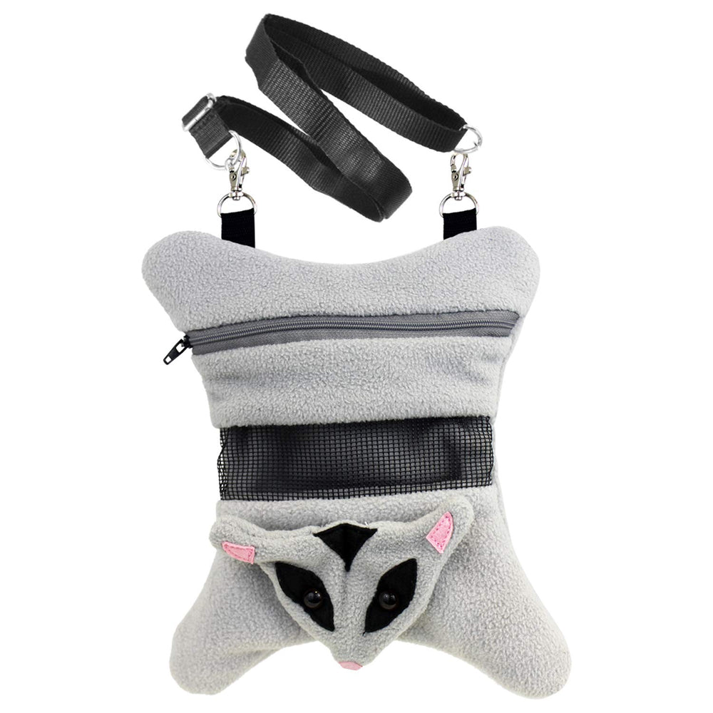 Exotic Nutrition Glider Bonding Pouch inside cage for hands-free bonding sessions