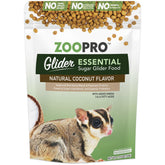 Exotic Nutrition Glider Essential coconut-flavor bag shows balanced nutrition for sugar gliders