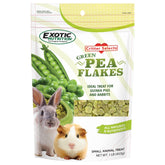 Exotic Nutrition Green Pea Flakes 1 lb packaging for easy storage and feeding.