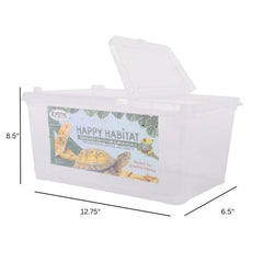 Exotic Nutrition Happy Habitat feeding window enables quick, controlled feeding.