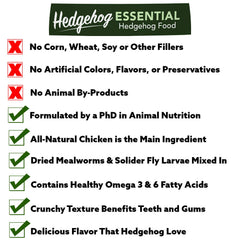 Exotic Nutrition Hedgehog Essential kibble crunch texture for healthy chewing