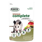 Exotic Nutrition Opossum Complete bag shown, balanced daily diet for healthy opossums.