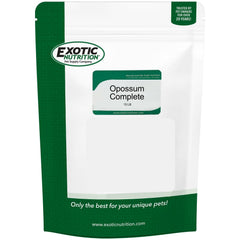 Exotic Nutrition Opossum Complete bag displays a complete pellet diet for opossums.