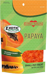 Exotic Nutrition Papaya Treat Cubes for portion-controlled snacking and enrichment.