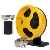 Exotic Nutrition Silent Runner Wheel 9in yellow side view showing whisperβquiet operation.