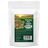 Exotic Nutrition Timothy Hay Cubes 3 lb packaging, fiber-rich chewing for small pets