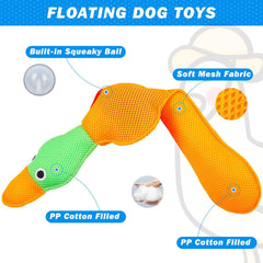 EXPAWLORER duck toy with bright color improves visibility during water retrieves