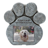 EXPAWLORER Pawprint Frame with waterproof case protects your pet photo outdoors