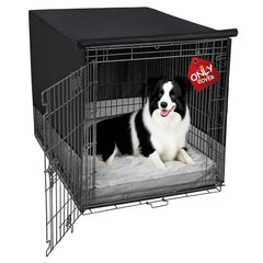 Explore Land breathable crate cover with 4-sides ventilation improves airflow for dogs.