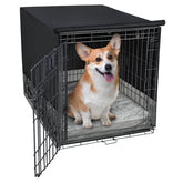 Explore Land breathable crate cover front view for 30-inch crates enhances privacy.