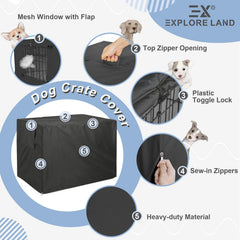 Explore Land crate cover installs easily with top zipper and portable handle