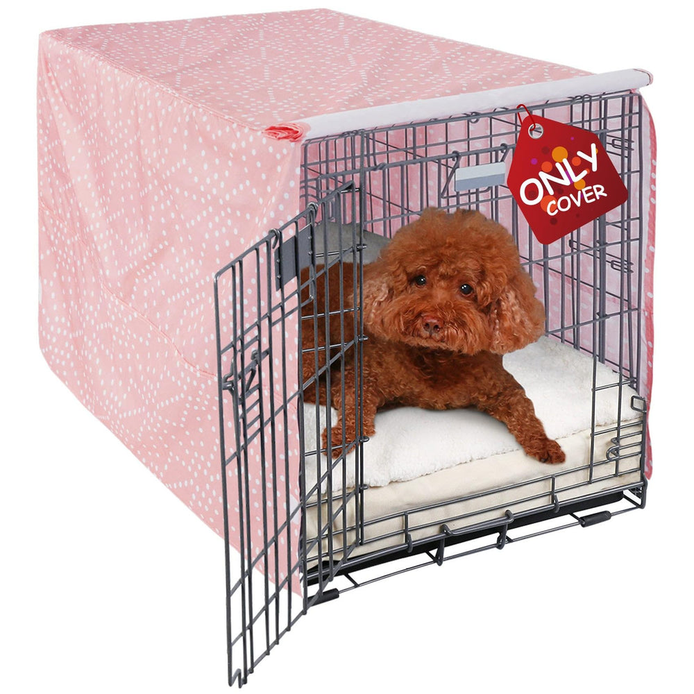 Explore Land dog crate cover on a 24-inch crate enhances room decor.