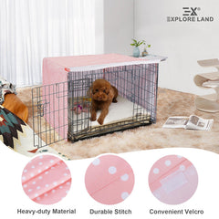 Explore Land Princess Pink crate cover shows breathable shades for ventilation.