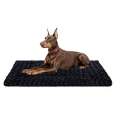 Exsnugy plush dog bed mat close-up for cozy naps and durable comfort.