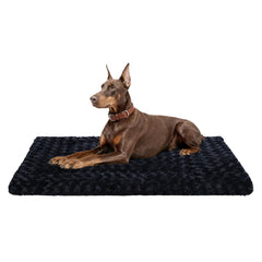 Exsnugy plush dog bed mat close-up for cozy naps and durable comfort.