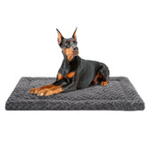 Exsnugy washable dog bed mat 47x29 inches with plush surface for crate naps